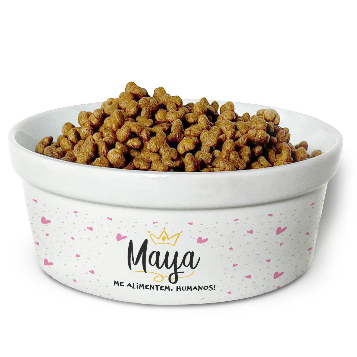 Comedouro de Cerâmica Personalizado para Pets - Tigela Príncipe ou Princesa