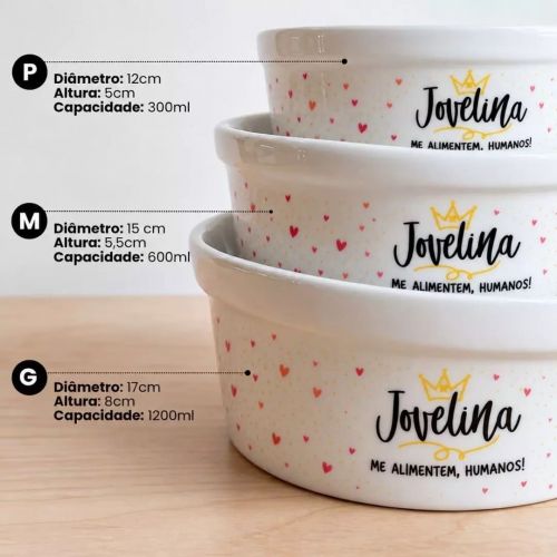 Kit Comedouro + Bebedouro + Tapete Personalizados Com o Nome do Pet - Pr�ncipe ou Princesa