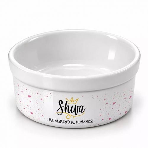Kit Comedouro + Bebedouro + Tapete Personalizados Com o Nome do Pet - Pr�ncipe ou Princesa