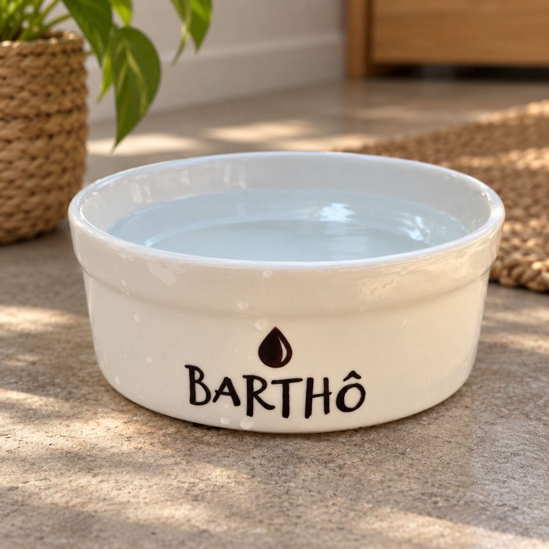Kit Comedouro + Bebedouro + Tapete Personalizados para Cachorro - Preto e branco