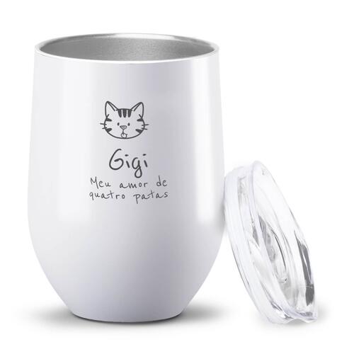 Copo T�rmico Personalizado Gato Rajado