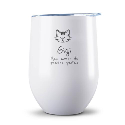 Copo T�rmico Personalizado Gato Rajado