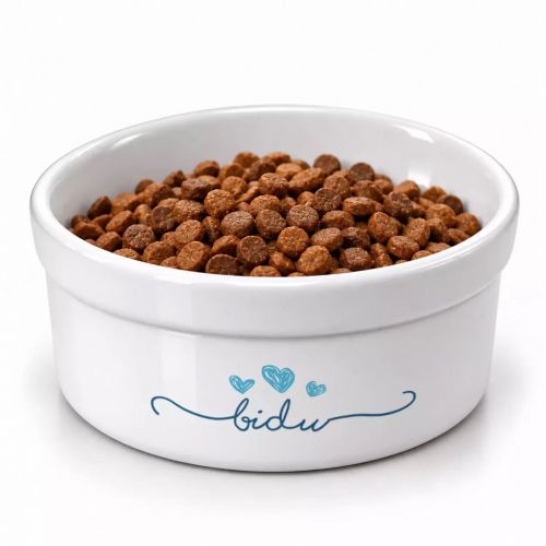 Kit Comedouro + Bebedouro + Tapete Personalizados para Pets - Três Corações - Escolha a Cor