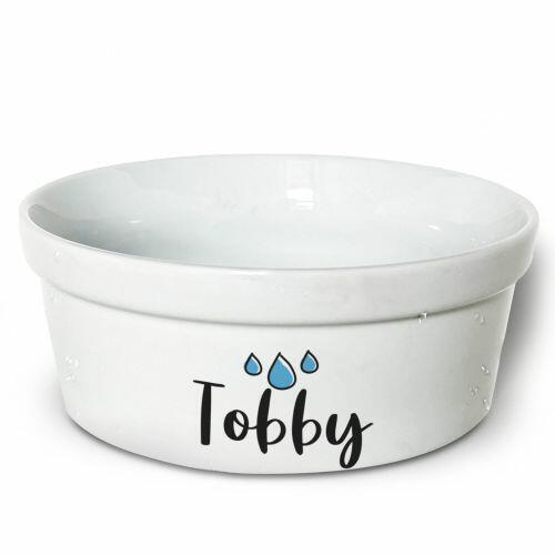 Bebedouro Personalizado Com o Nome do Pet - Gotas ou Ondas - Escolha a Cor