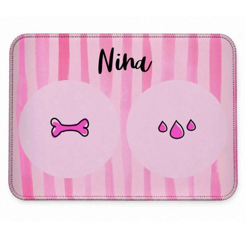 Kit Comedouro + Bebedouro + Tapete Personalizados para Pets - Escolha os Ícones e a Cor