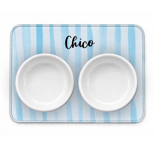 Kit Comedouro + Bebedouro + Tapete Personalizados para Pets -  Escolha os �cones e a Cor