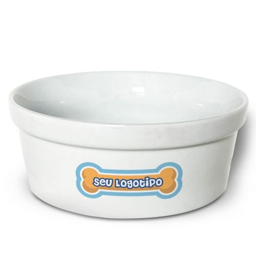 Kit Comedouro + Bebedouro + Tapete Personalizados com o Seu Logotipo