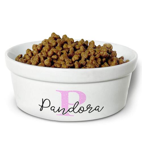 Tigela Personalizada para Pets - Monograma - Escolha a Cor - 8 cores dispon�veis