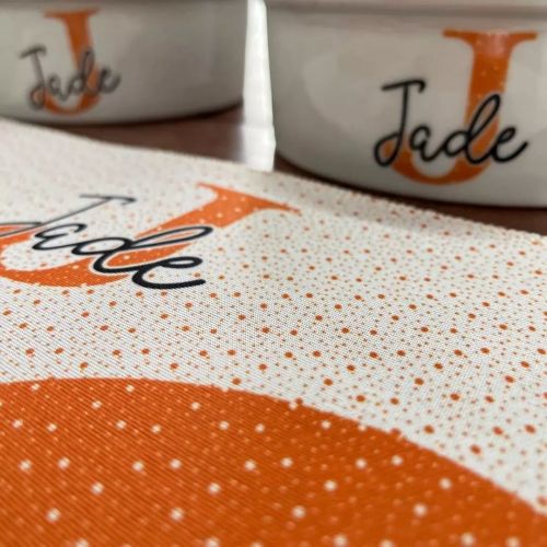 Tapete Duplo Antiderrapante Personalizado Monograma - Escolha a Cor