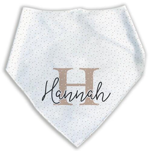 Bandana Personalizada Com o Nome do Pet - Monograma - Escolha a Cor - 8 cores dispon�veis