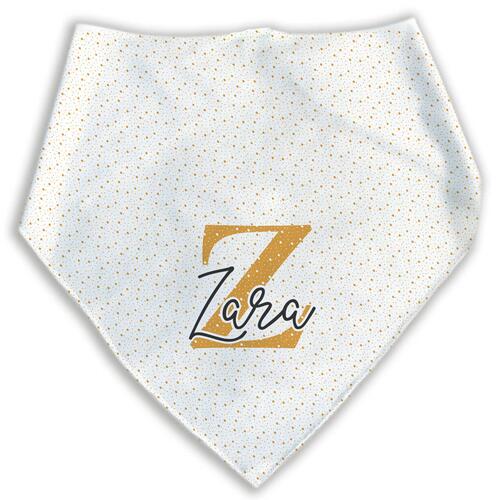 Bandana Personalizada Com o Nome do Pet - Monograma - Escolha a Cor - 8 cores dispon�veis