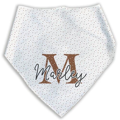 Bandana Personalizada Com o Nome do Pet - Monograma - Escolha a Cor - 8 cores dispon�veis