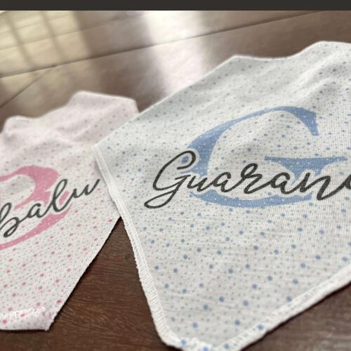 Bandana Personalizada Com o Nome do Pet - Monograma - Escolha a Cor - 8 cores dispon�veis