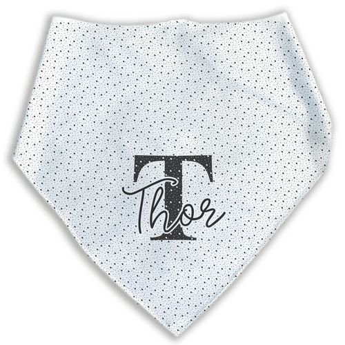 Bandana Personalizada Com o Nome do Pet - Monograma - Escolha a Cor - 8 cores dispon�veis
