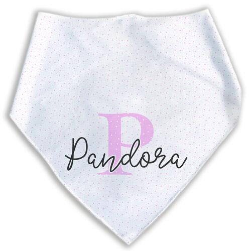 Bandana Personalizada Com o Nome do Pet - Monograma - Escolha a Cor - 8 cores dispon�veis