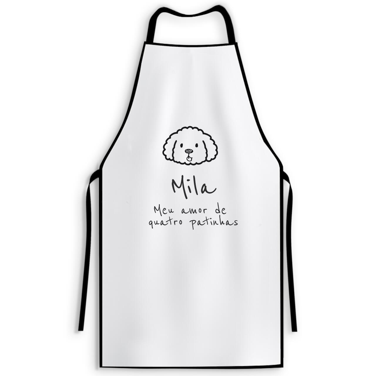 Avental para Churrasco Personalizado Bichon Frisé