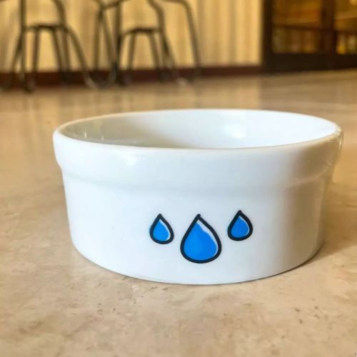 Bebedouro Gotas - Sem Nome - Tigela de Cer�mica para Pets - Escolha a Cor