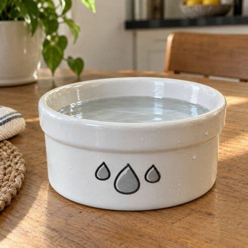 Bebedouro Gotas - Sem Nome - Tigela de Cer�mica para Pets - Escolha a Cor