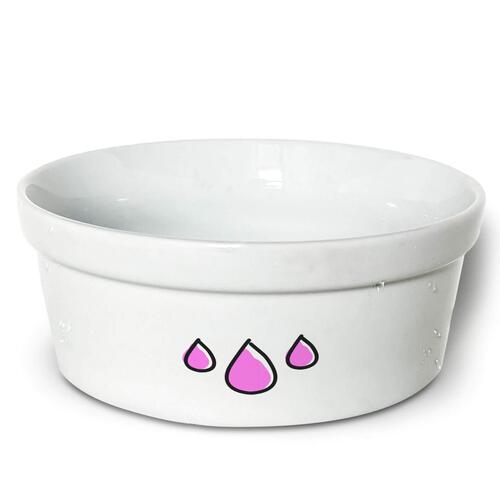 Bebedouro Gotas - Sem Nome - Tigela de Cer�mica para Pets - Escolha a Cor