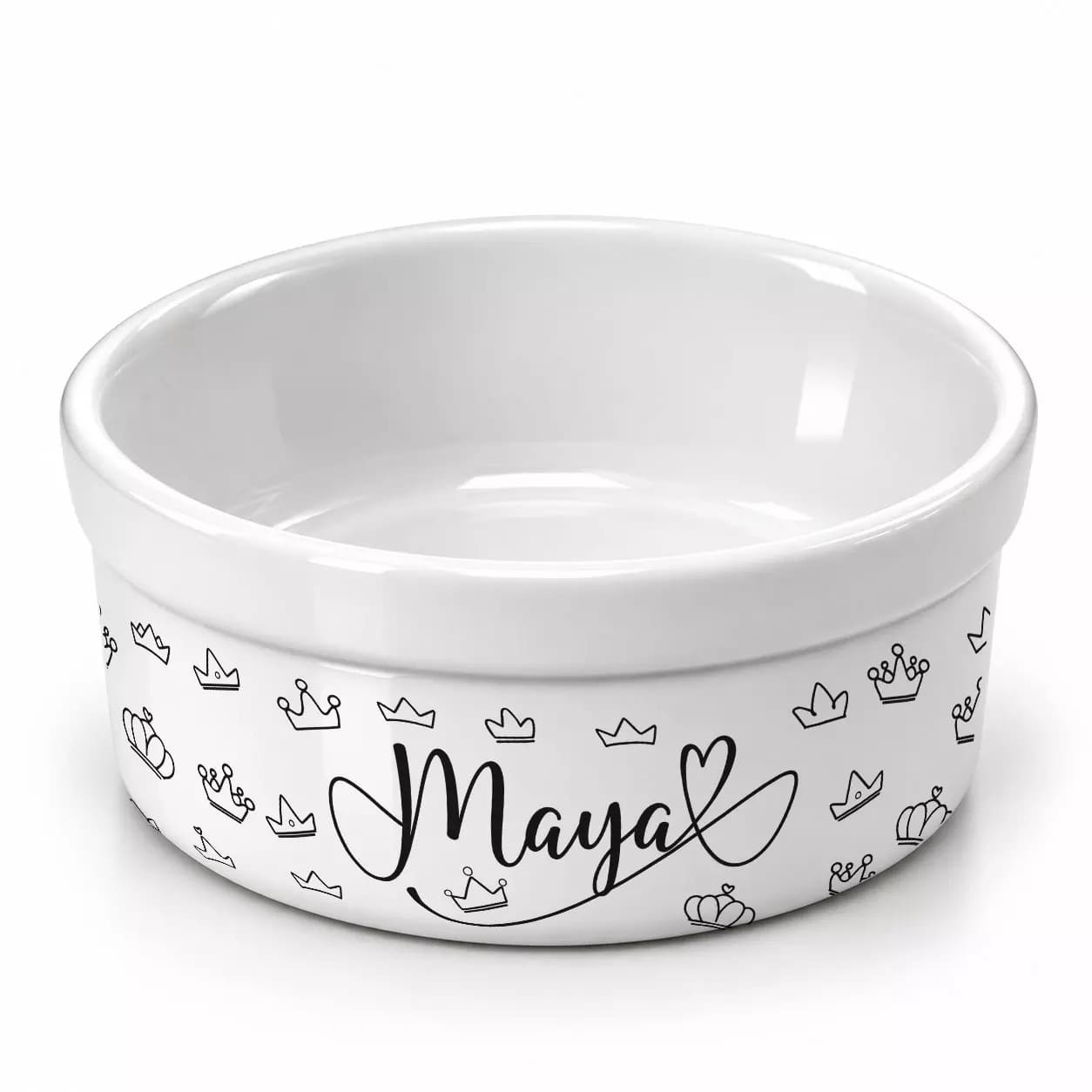 Comedouro ou Bebedouro de Cerâmica Personalizado - Realeza