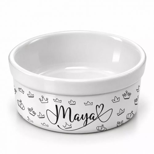 Comedouro ou Bebedouro de Cerâmica Personalizado - Realeza