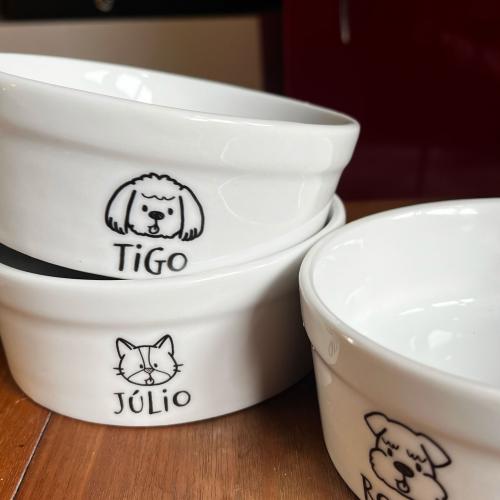 Kit Tigela Personalizada + Suporte de Eleva��o -  Beagle