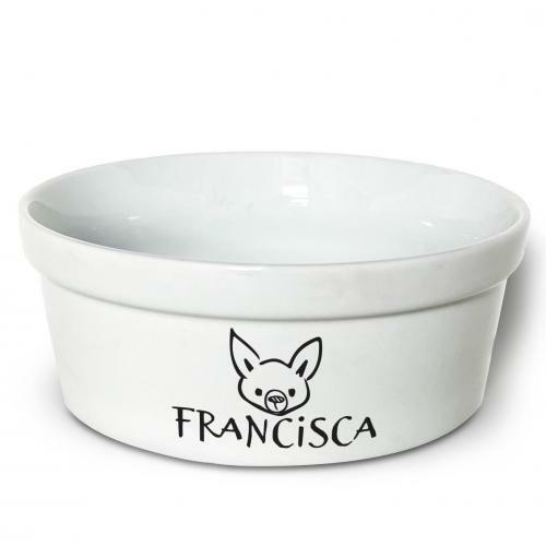 Comedouro/Bebedouro Personalizado Com o Nome do Pet - Tigela de Cer�mica para Pets - Chihuahua
