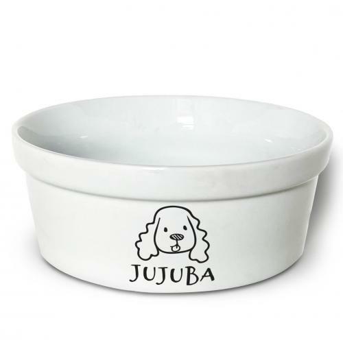 Comedouro/Bebedouro Personalizado Com o Nome do Pet - Tigela de Cer�mica para Pets - Cocker
