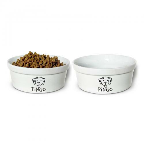 Kit Comedouro + Bebedouro Personalizados Com o Nome do Pet - Dupla de Tigelas de Cer�mica para Pets - D�lmata