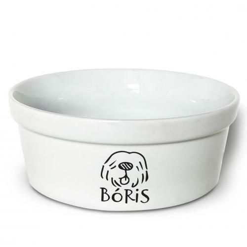Comedouro/Bebedouro Personalizado Com o Nome do Pet - Tigela de Cer�mica para Pets - Vira Lata Peludo