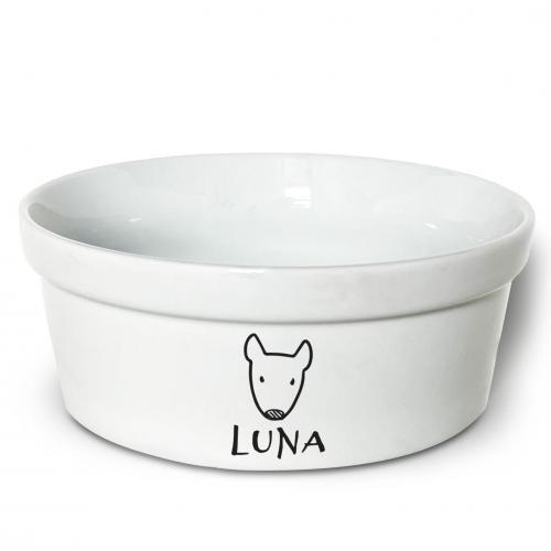 Tigela de Cer�mica Personalizada com Nome para Pit Bull ? Comedouro ou Bebedouro para Cachorro