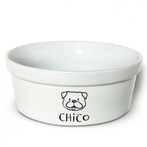 Comedouro/Bebedouro Personalizado Com o Nome do Pet - Tigela de Cer�mica para Pets - Pug