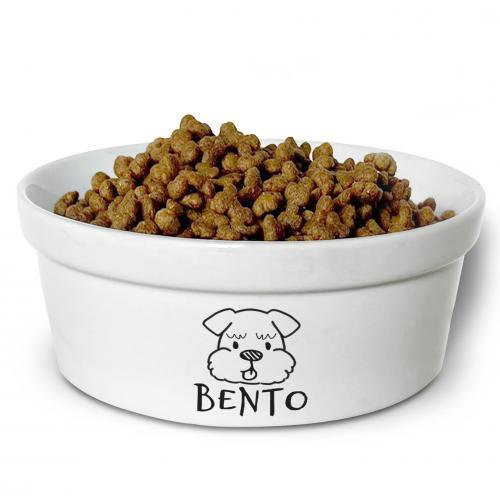 Comedouro/Bebedouro Personalizado Com o Nome do Pet - Tigela de Cer�mica para Pets - Schnauzer