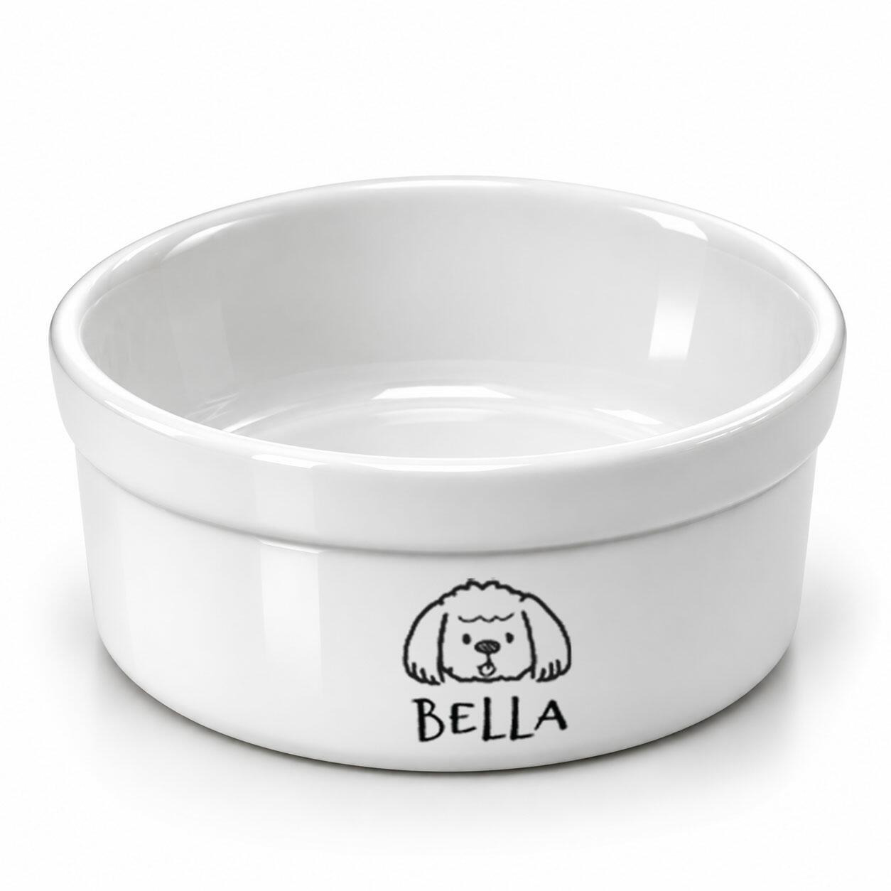 Kit Comedouro e Bebedouro para Shih Tzu Personalizado | Tigelas de Cerâmica