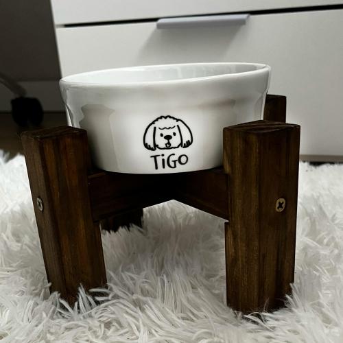 Comedouro/Bebedouro Personalizado Com o Nome do Pet - Tigela de Cer�mica para Pets - Yorkshire