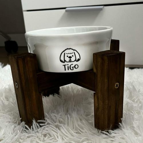 Comedouro/Bebedouro Personalizado Com o Nome do Pet - Tigela de Cer�mica para Pets - Vira Lata Pelo Curto