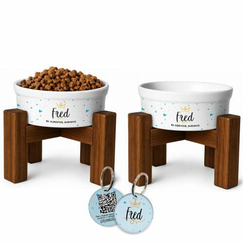 Kit 2 Tigelas+ 2 Suportes + Plaquinha + FRETE GR�TIS - Pr�ncipe