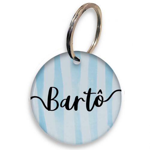 Placa de Identificação Personalizada com Telefone e QR Code - Listas Azuis