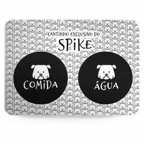 Tapete para Comedouro Personalizado Antiderrapante - Buldogue Ingl�s