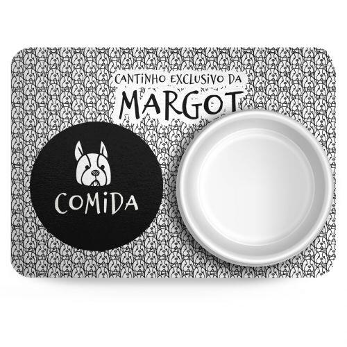 Tapete para Comedouro Personalizado Antiderrapante - Buldogue Francês