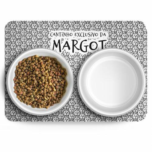 Tapete para Comedouro Personalizado Antiderrapante - Buldogue Franc�s
