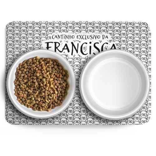Tapete para Comedouro Personalizado Antiderrapante - Chihuahua