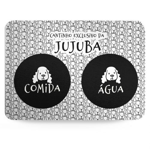 Tapete para Comedouro Personalizado Antiderrapante - Cocker