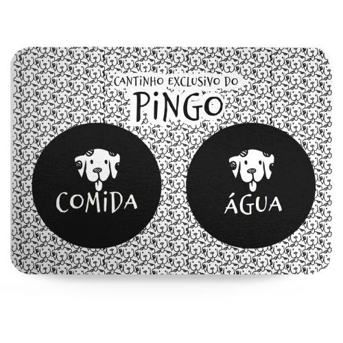 Tapete para Comedouro Personalizado Antiderrapante - D�lmata