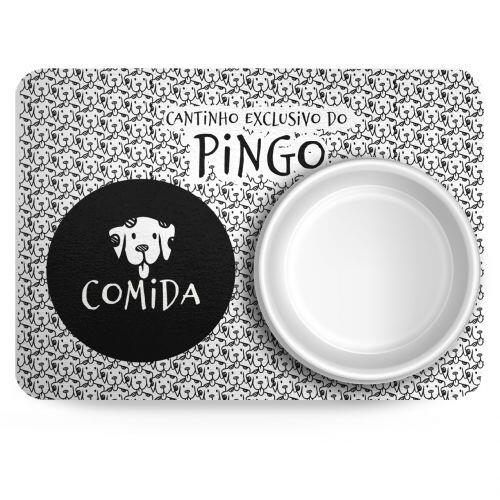 Tapete para Comedouro Personalizado Antiderrapante - D�lmata