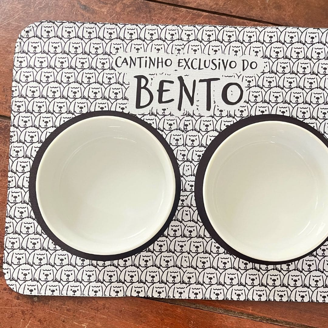 Tapete para Comedouro Personalizado Antiderrapante - Husky