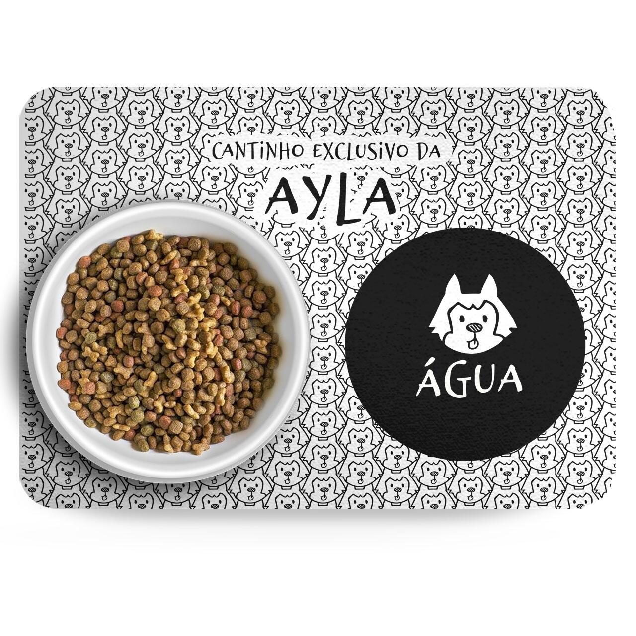 Tapete para Comedouro Personalizado Antiderrapante - Husky