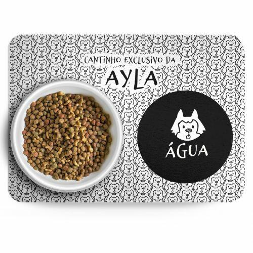 Tapete para Comedouro Personalizado Antiderrapante - Husky