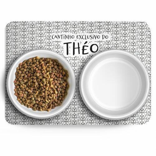 Tapete para Comedouro Personalizado Antiderrapante - Jack Russell
