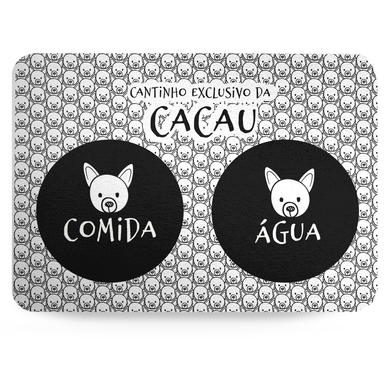 Tapete para Comedouro Personalizado Antiderrapante - Pinscher
